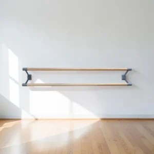 Barra de Ballet doble 1.5m fija a pared Línea Studio